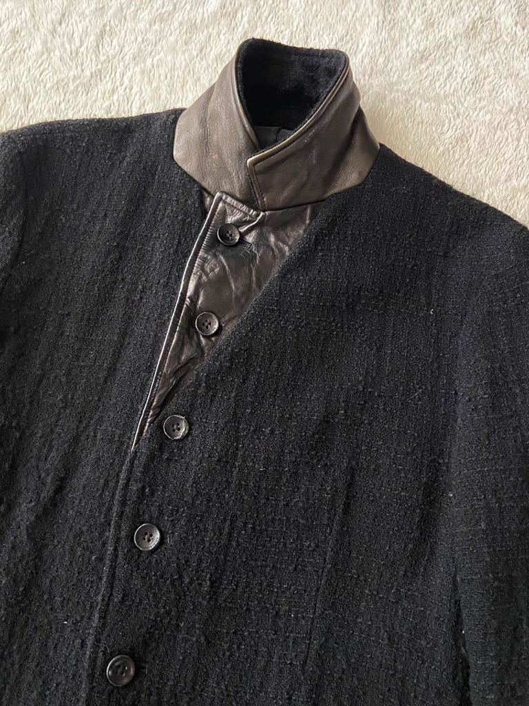 秋冬 ISAMUKATAYAMA BACKLASH sizeM ブラックスーツ ツイード 黒 メンズ ジャケット パンツ イサムカタヤマ バックラッシュ セットアップ_画像3