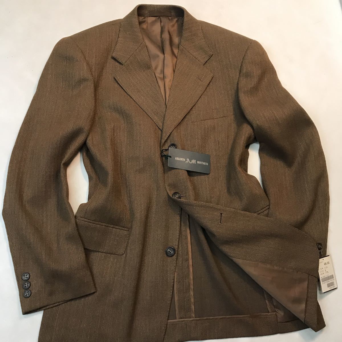 [ new goods ] regular price 36,000 jpy * super-discount suit * gentleman clothes . wide 3. button men's suit / size M/ light brown group no- Benz 2 tuck *yamagataya brand 