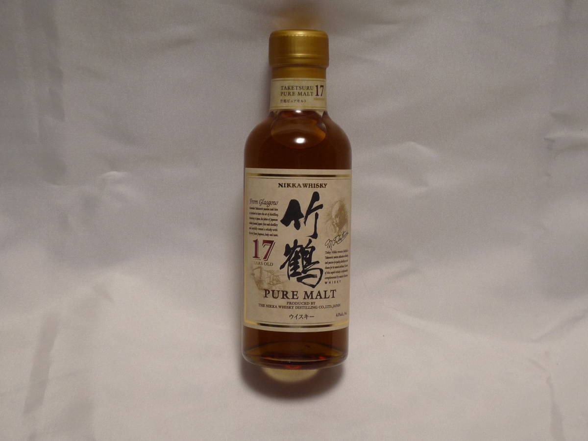 未開栓】ニッカウヰスキー竹鶴17年ピュアモルト 43° 180mL (終売品