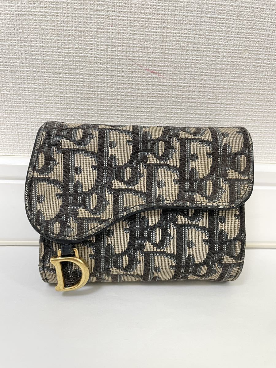 クリスチャンディオール オブリーク サドル 三つ折り財布 トロッター