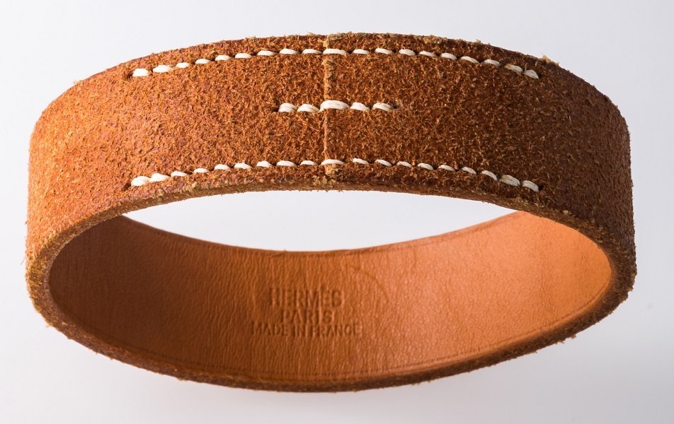 エルメス】HERMES プールトゥール レザーバングル □E刻印 品番h21-268