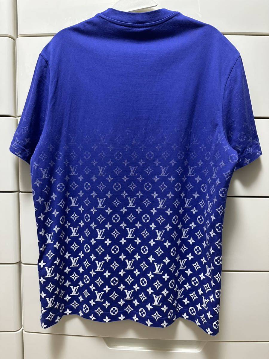 未使用に近い ルイヴィトン LVSE モノグラム グラディエントTシャツ カットソー グラデーション ブルーペトロール Lサイズ LOUIS VUITTON