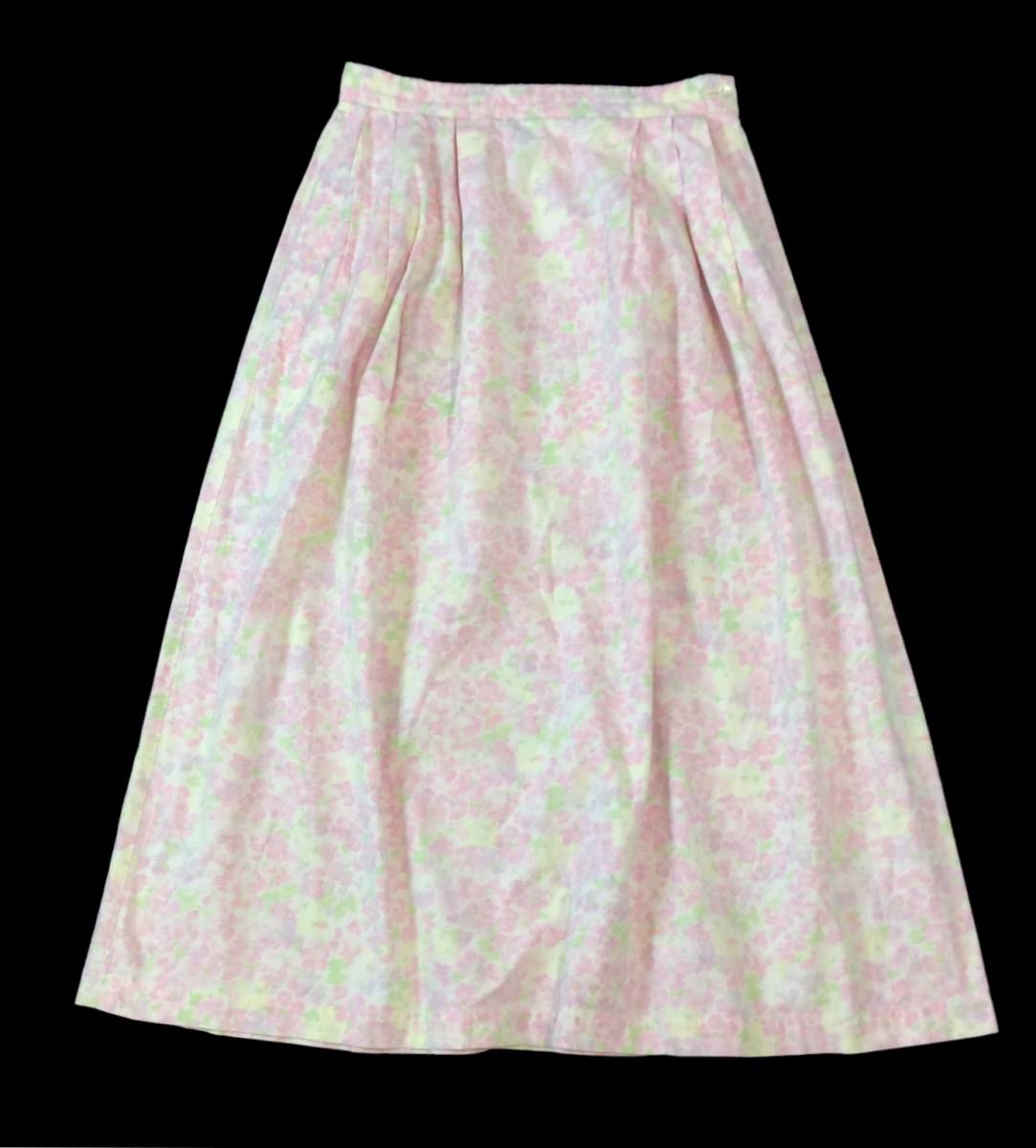 当店の記念日 コムデギャルソン トリコ COMMEdesGARCONS tricot 花柄 (ma) S 薄ピンク フレアスカート ロングスカート フラワー フレアースカート、ギャザースカート（ロング）
