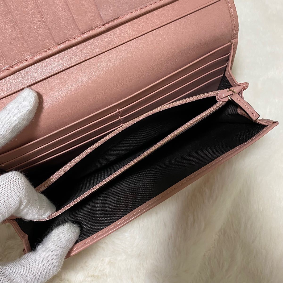 超美品】GUCCI マイクロシマ 二つ折り財布 GG柄ロゴ シマレザー 超美品