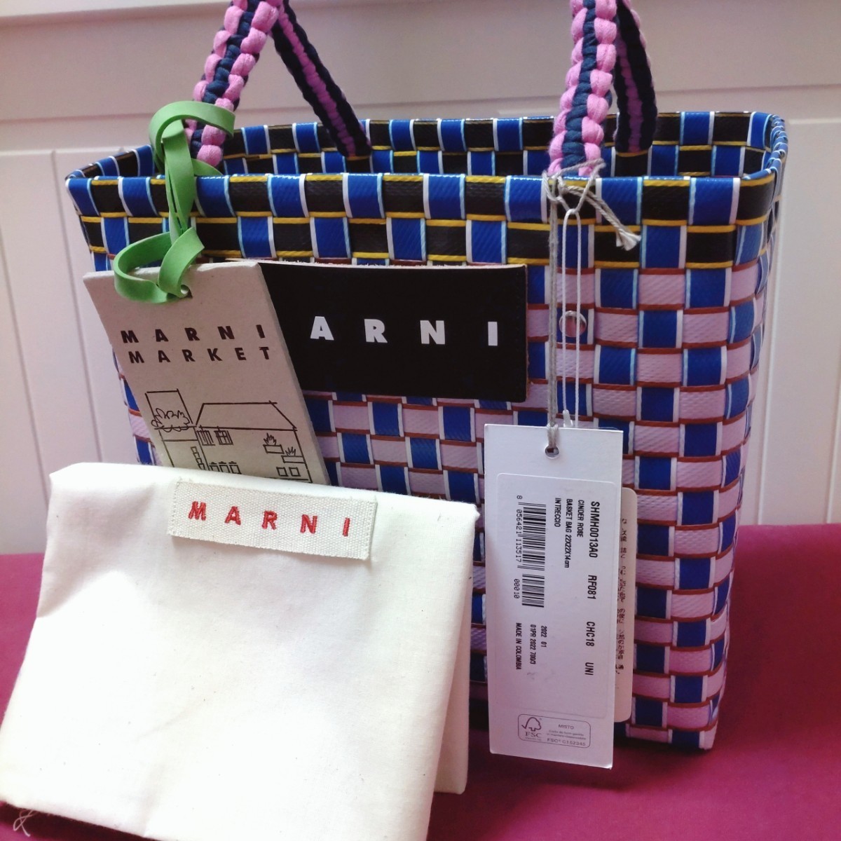 MARNI マルニマーケット ジャージーハンドルミニバスケット 新品