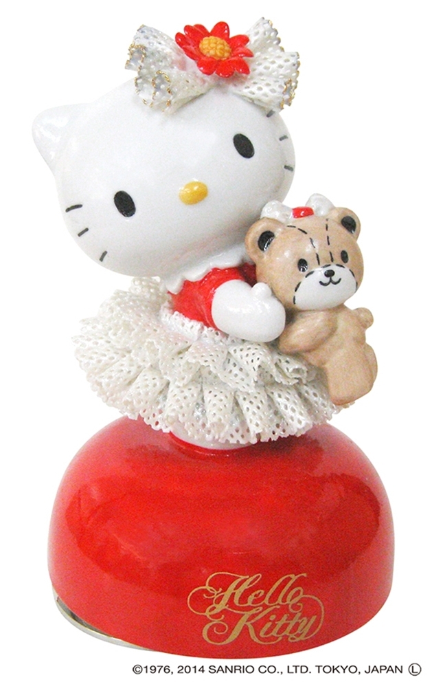 Sanrio サンリオ40周年ハローキティレースドール オルゴール陶器 Sanrio サンリオ40周年ハローキティレースドール オルゴール陶器