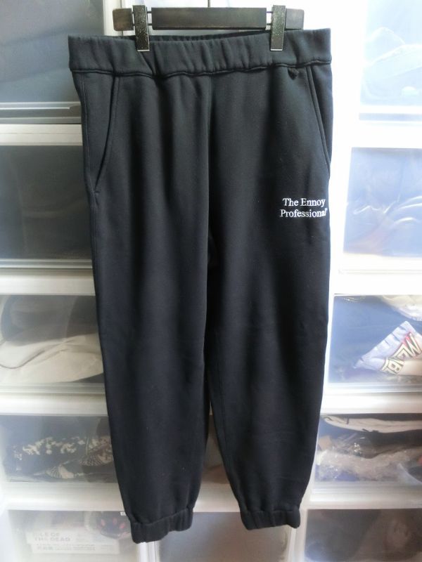 The Ennoy Professional スウェット パンツ 裏起毛 M ブラック オンライン売れ筋 ennoy スウェットパンツ BLACK Lサイズ裏起毛なし その他
