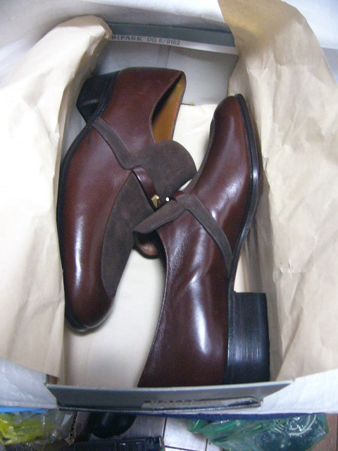 ★未使用★ BALLY FRANCE 革靴 サイズ7E 25㎝-25.5cm レザー ブラウン _画像2