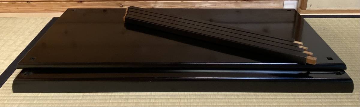 茶道具『木製真塗台子(艶消)紙箱入』組立式 真台子 献茶式 未 茶道具『木製真塗台子(艶消)紙箱入』組立式 真台子 献茶式 未