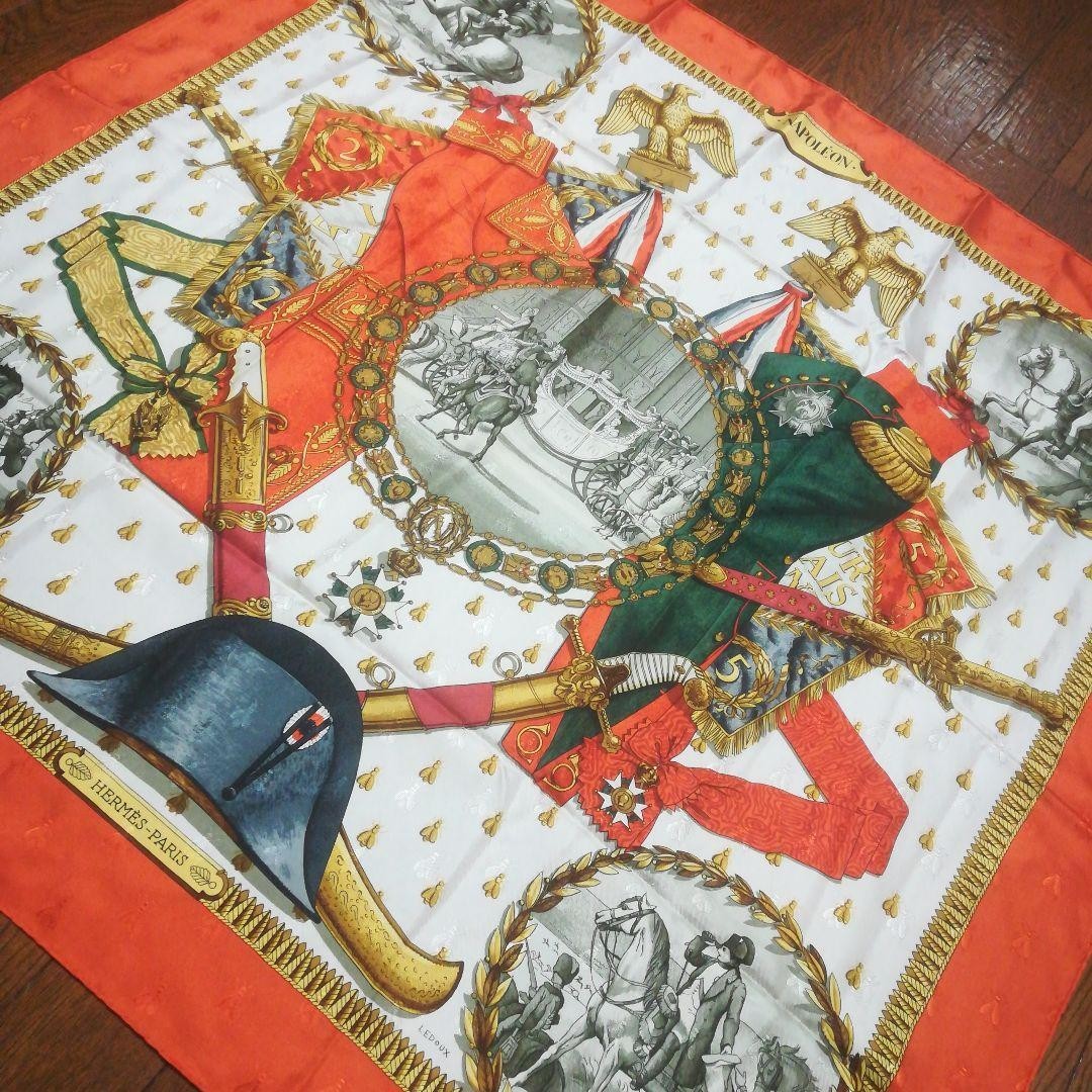 877S 超美品 激レア エルメス HERMES カレ スカーフ ナポレオン