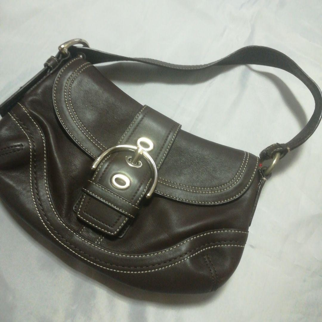 11S 超美品 10909 コーチ COACH ワンショルダー ダークブラウン www