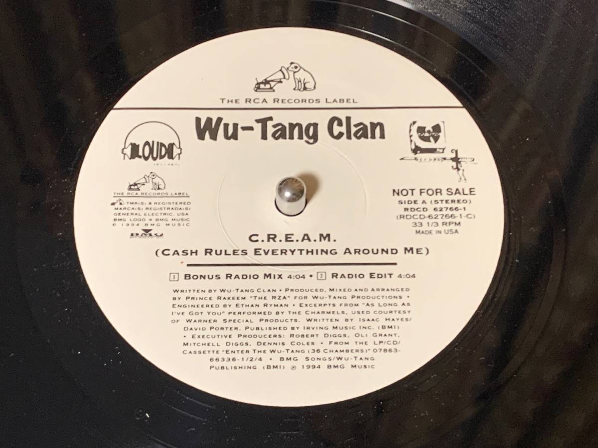 WU-TANG CLAN ♪C.R.E.A.M. BONUS RADIO MIX US オリジナル_画像1