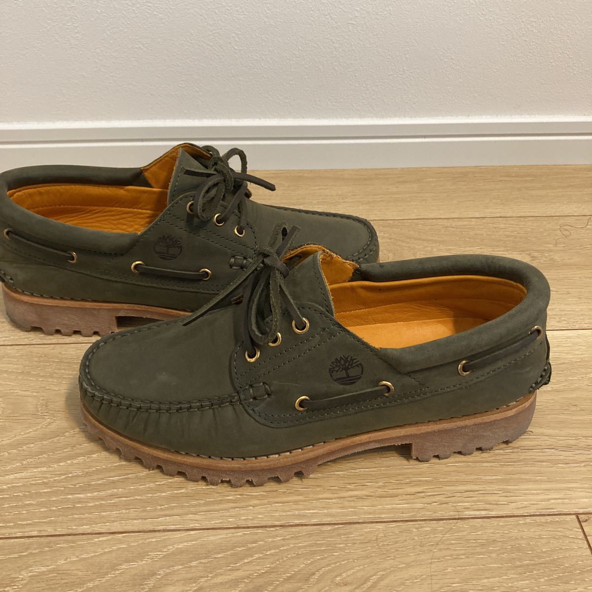 TIMBERLAND AUTHENTICS 3EYE CLASSIC LUG DK GREEN オリーブ 26.5_画像3