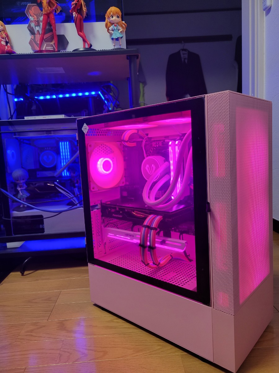 ゲーミングpc ピンク pc r7 5800x rx6700xt apex fortnite 動画編集 AMD ryzen|