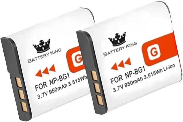 ◆送料無料◆ 2個セット ソニー SONY バッテリーキング NP-BG1 NP-FG1 互換バッテリー 950mAh PSE認証 高品質 品質レベルAAA 互換品_画像1