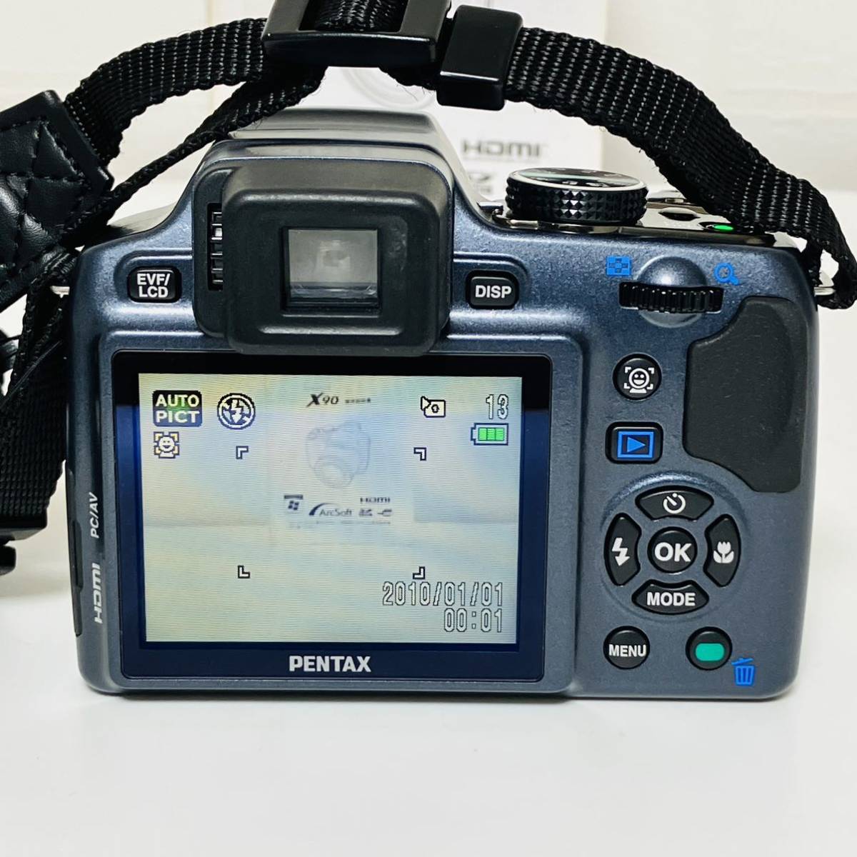 美品【送料無料/安心発送】PENTAX X90 ペンタックス デジタルカメラ 1200万画素 光学26倍ズーム 広角26mm 2.7型液晶 デジカメ 