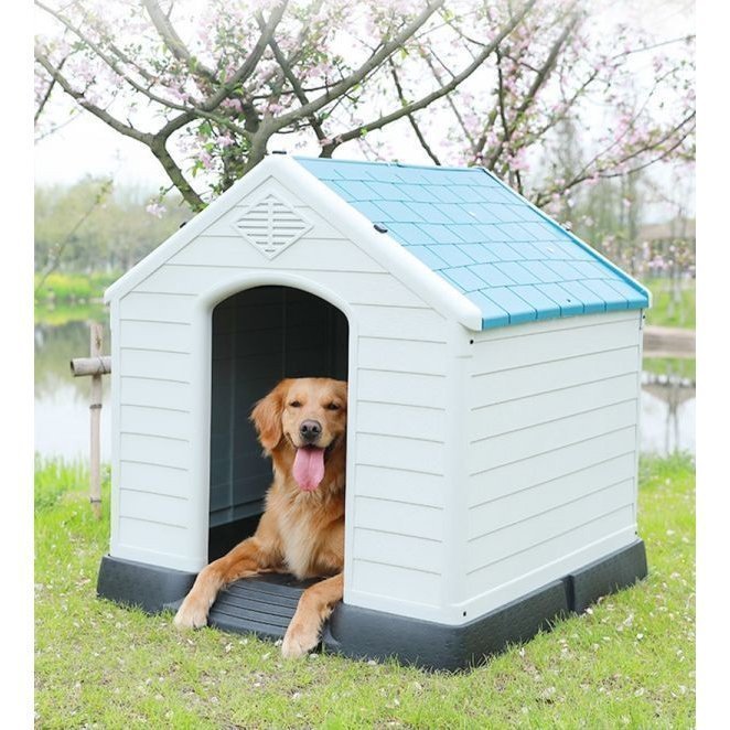 大型犬 ドッグ 犬舎 犬小屋 ハウス おうち 屋外 野外 庭用 プラス ティック製 プラスチック 防水 通気性 ドア無し WCY056