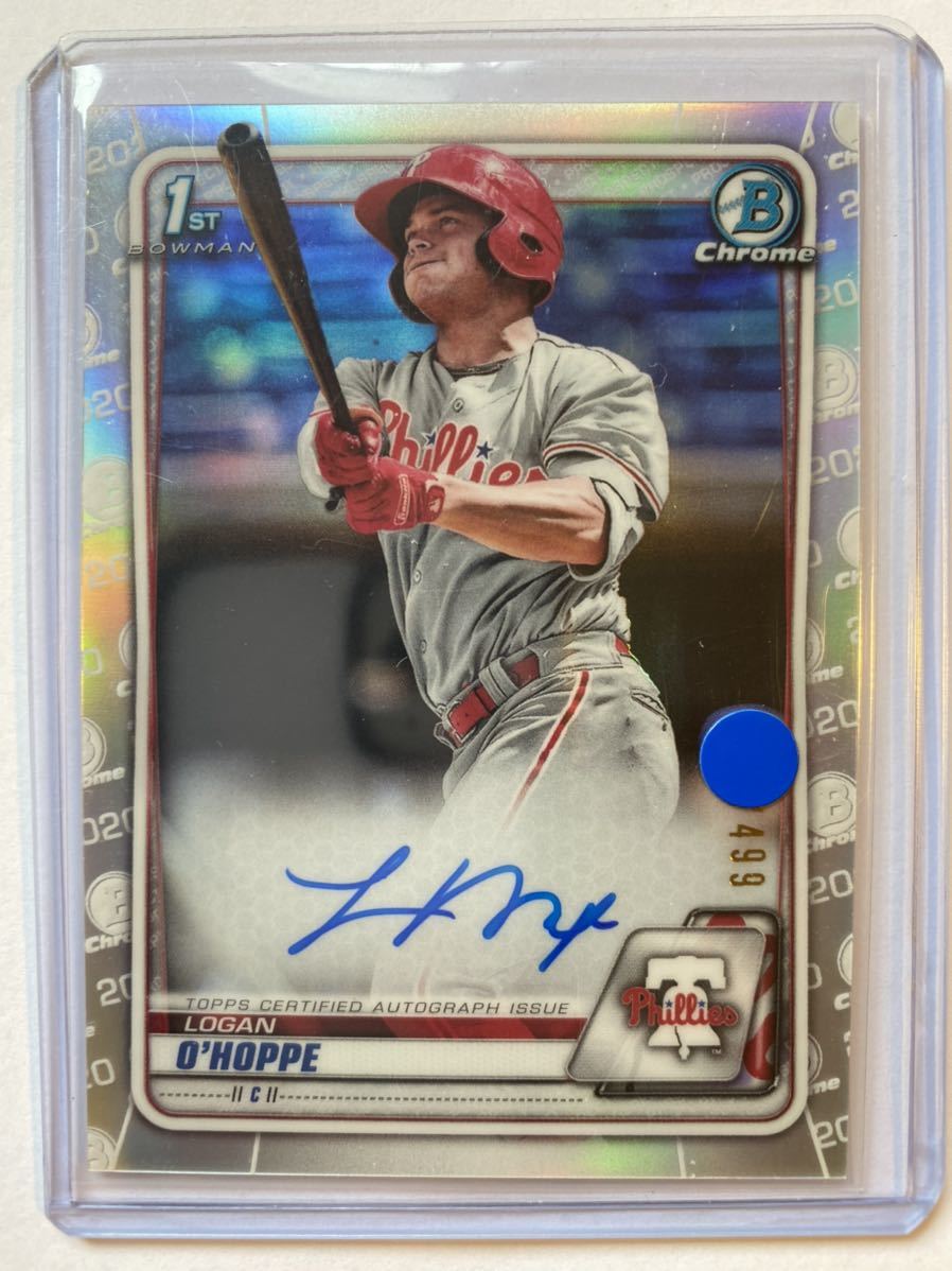 2020 topps baseball bowman chrome logan o'hoppe auto MLB 499シリ 1st 注目prospect RC 大谷翔平　Angels 祝復活