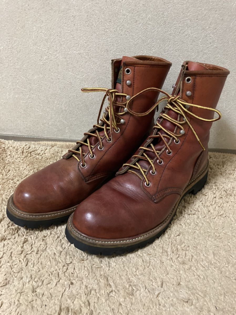 半円犬タグ RED WING 899 アイリッシュセッター ロング 9.5E レッドウイング 赤茶 プレーントゥ ビンテージ 90s