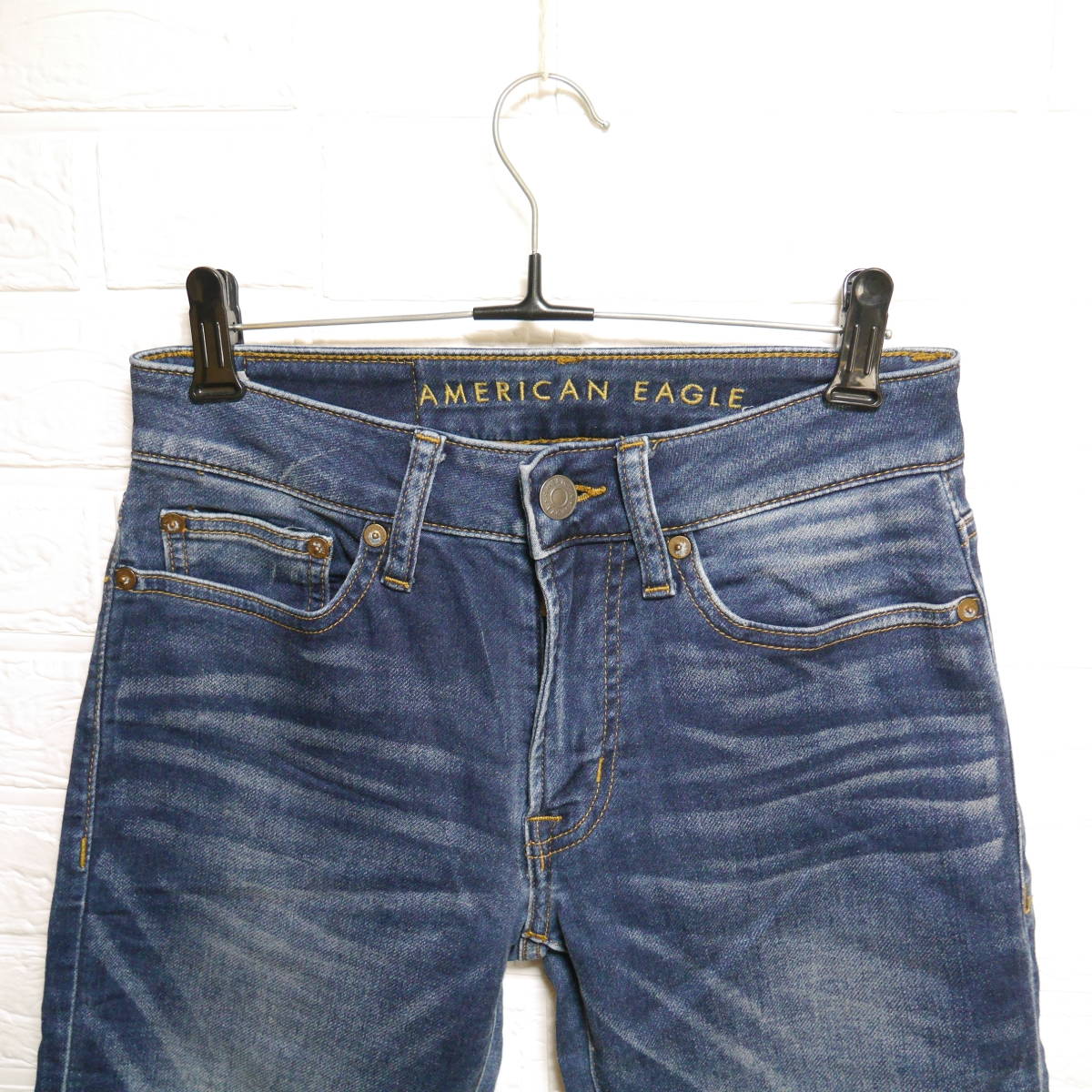 A494 ◇ AMERICAN EAGLE | アメリカンイーグル　ボトムス　青　中古　サイズ２６_画像3