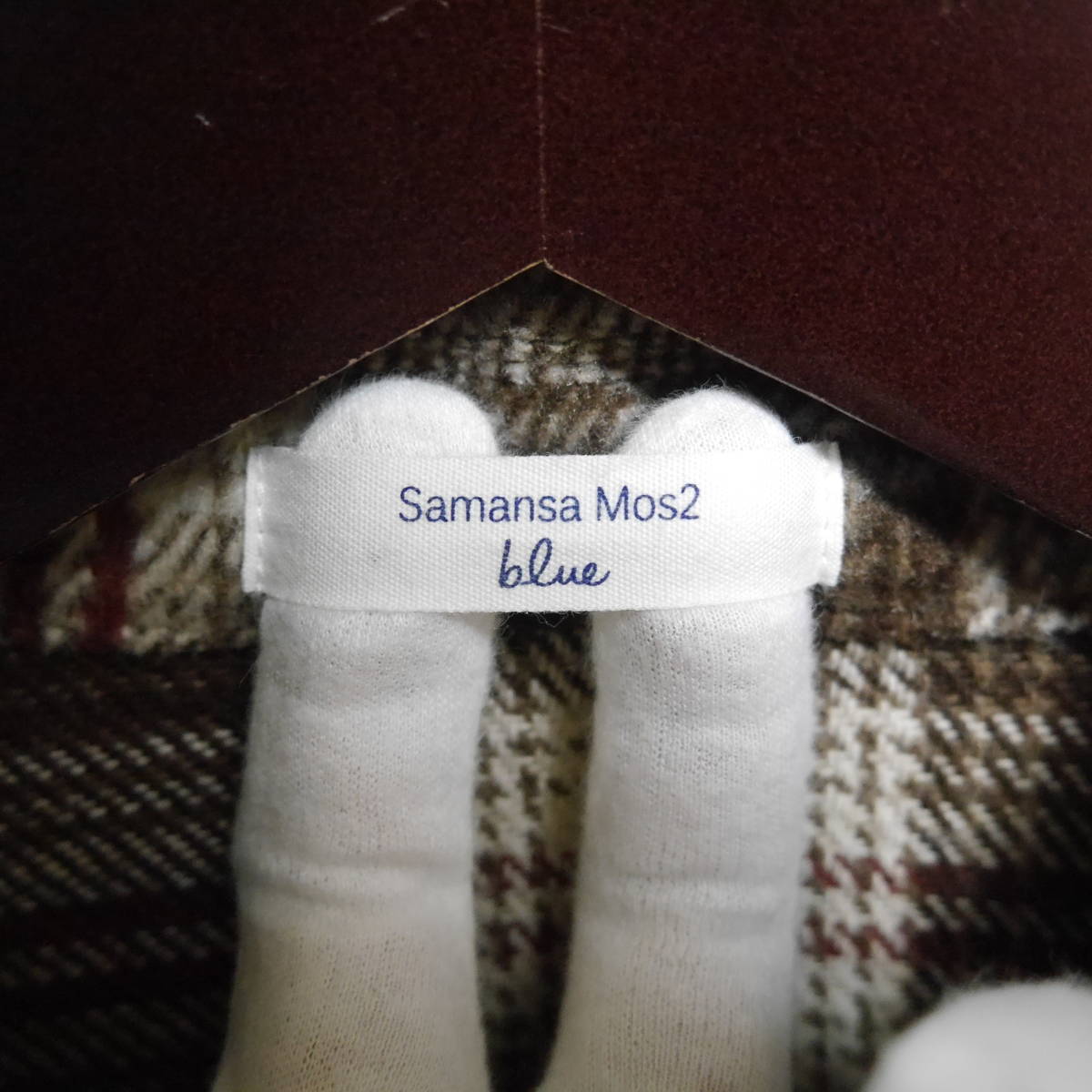 A492 * Samansa Mos2 blue |sa man sa Moss Moss blue jacket tea used size F