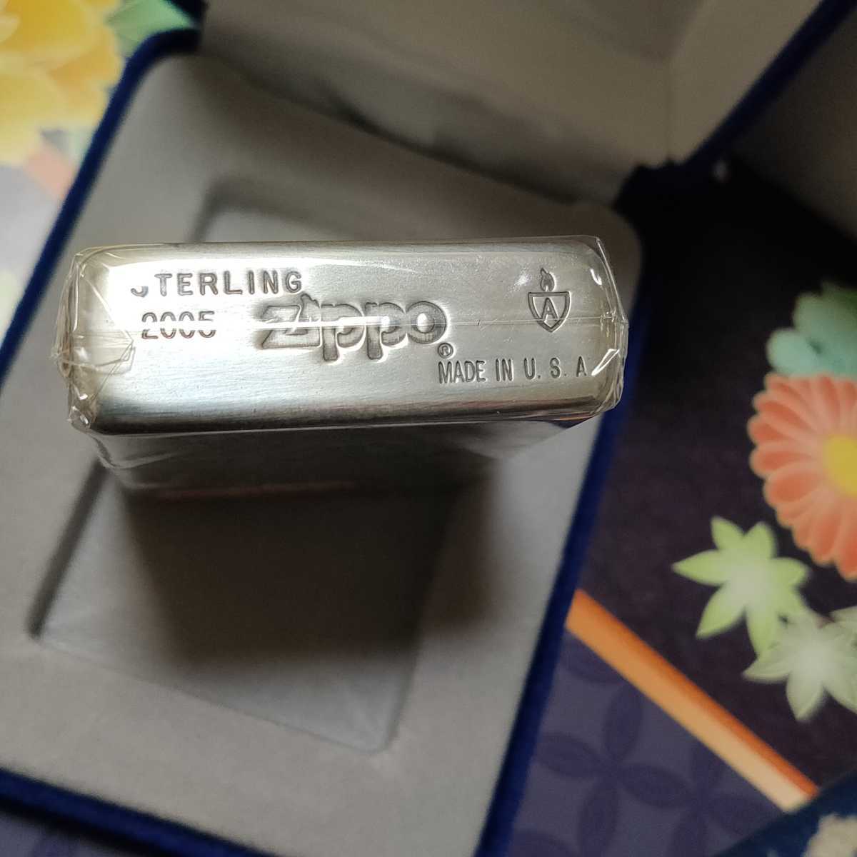 ZIPPO STERLING SILVER ARMOR アーマー 両面加工 2005年製 新品未使用