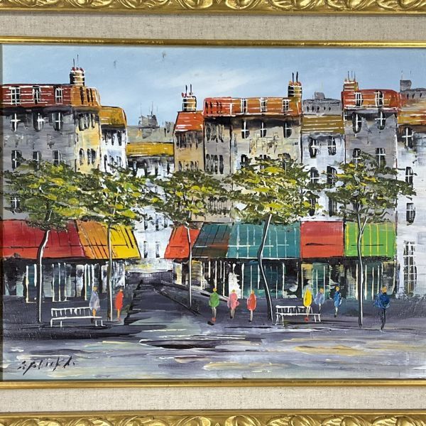 【ACさま専用】【油絵】03_20_フランス・パリー＋額 ACさま専用】【油絵】03_20_フランス・パリー＋額 ACさま専用