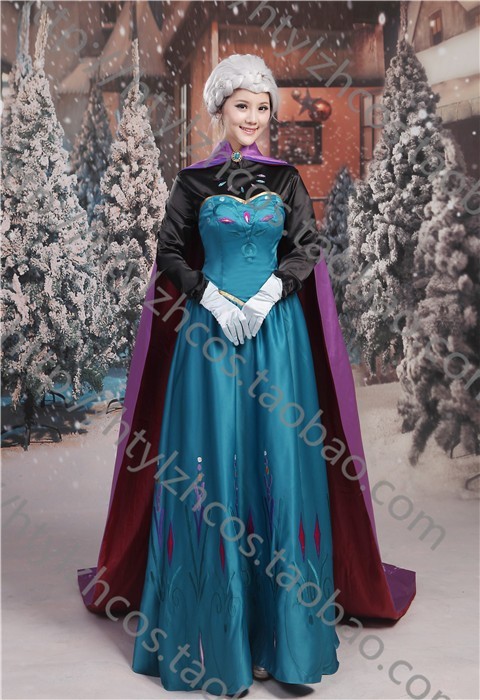 xd121ディズニー Frozen アナと雪の女王 エルサ Elsa プリンセス ワンピース ドレス ハロウィン コスプレ衣装