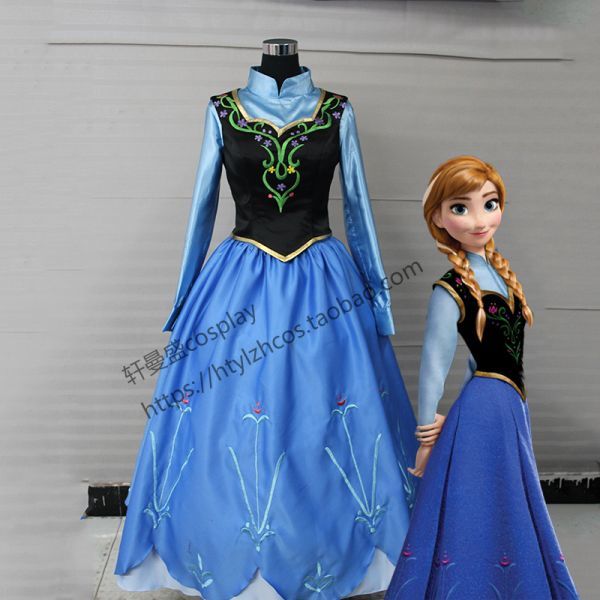 xd090ディズニー Frozen アナと雪の女王 アナ Anna プリンセス ワンピース ドレス ハロウィン コスプレ衣装