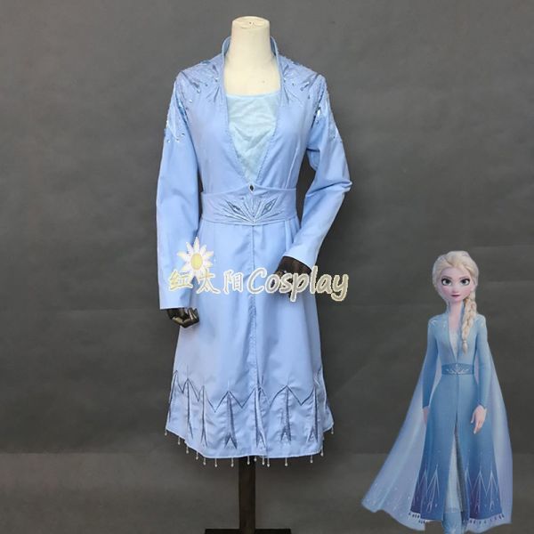 xd189ディズニー Frozen アナと雪の女王 エルサ Elsa プリンセス ワンピース ドレス ハロウィン コスプレ衣装