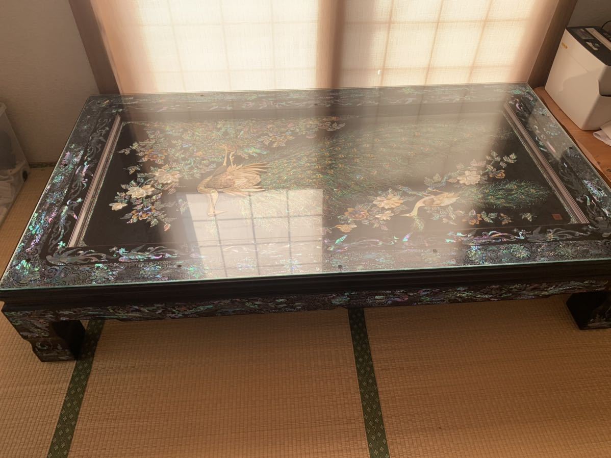 SALE/64%OFF】 値下げ 螺鈿 テーブル 豪華絢爛 極上 美品 漆塗り 座敷