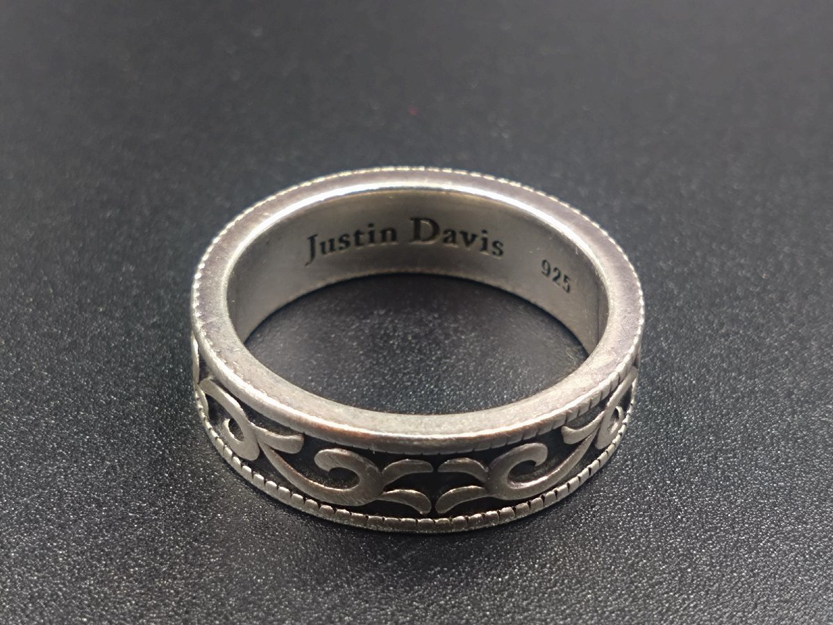 中古美品 Justin Davis ジャスティンデイビス シルバー925 リング クラウン 19号_画像5