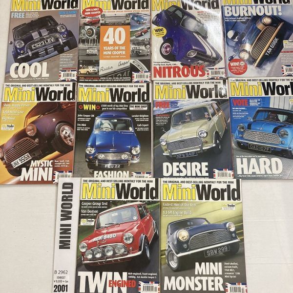 B2962　2001　10冊セット「「MINI WORLD」　ミニワールド　英国　旧車雑誌　英国車　ビンテージ　自動車