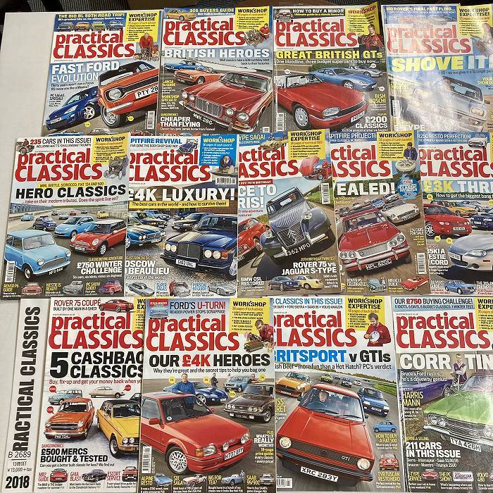 B2689 2018 13冊セット「Practical CLASSICS」 プラクティカルクラシックス 英国 旧車雑誌 クラシックカー 英国車 ビンテージ 自動車