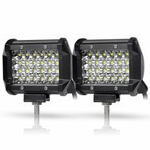 2個セット 12V/24V 汎用 LEDワークライト 72W相当 狭角タイプ 作業灯 補助照明 荷台照明 フォグランプ 補助バックランプ 路肩灯b_画像1