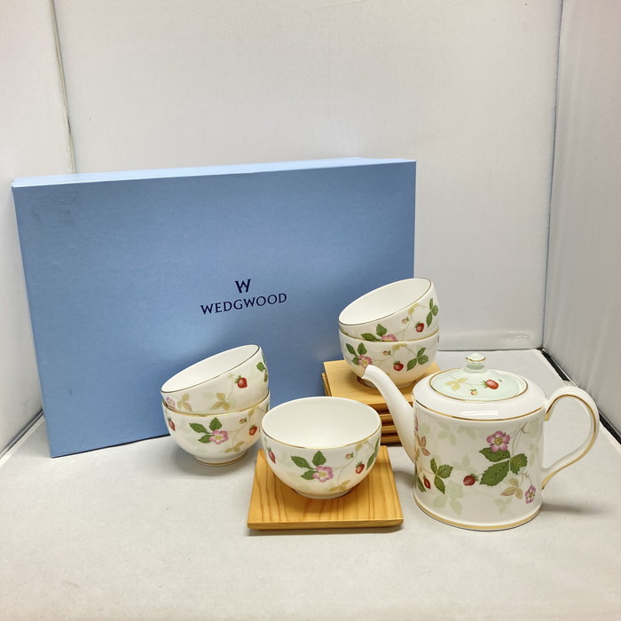 未使用】WEDGWOOD ワイルドストロベリー ジャパニーズティーセット-