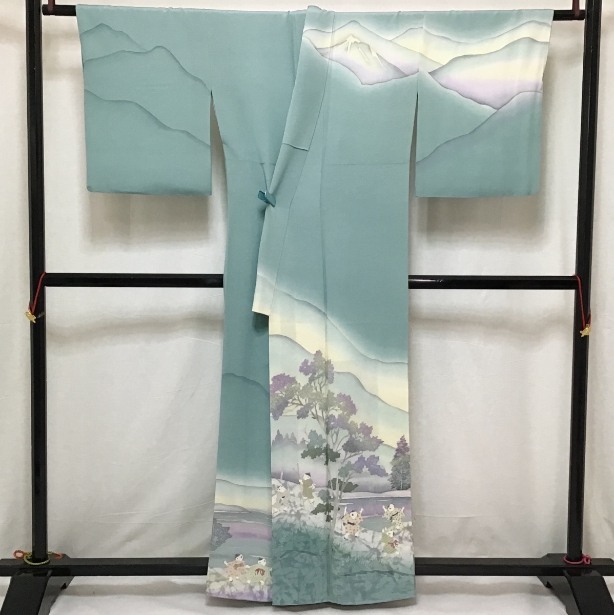 中古品正絹訪問着手描き友禅加工ボカシ染袷きもの21815 t | JChere雅虎