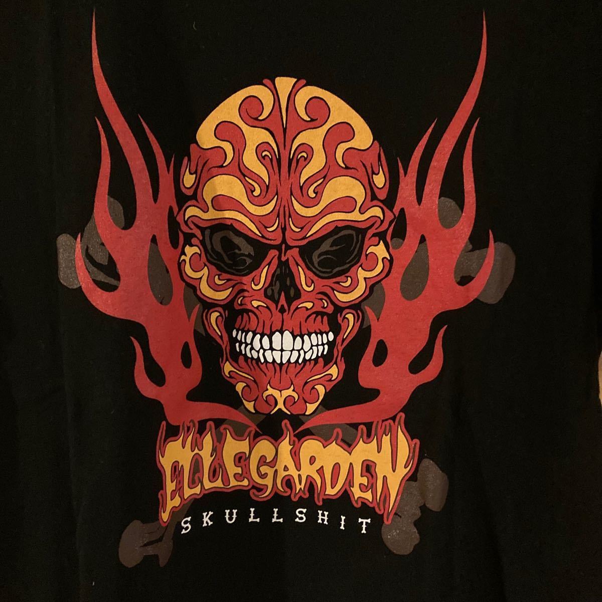 エルレガーデン　ELLEGARDEN スカルシット　ライブTシャツ　グッズ　ドクロ　黒×赤×黄　古参　レア