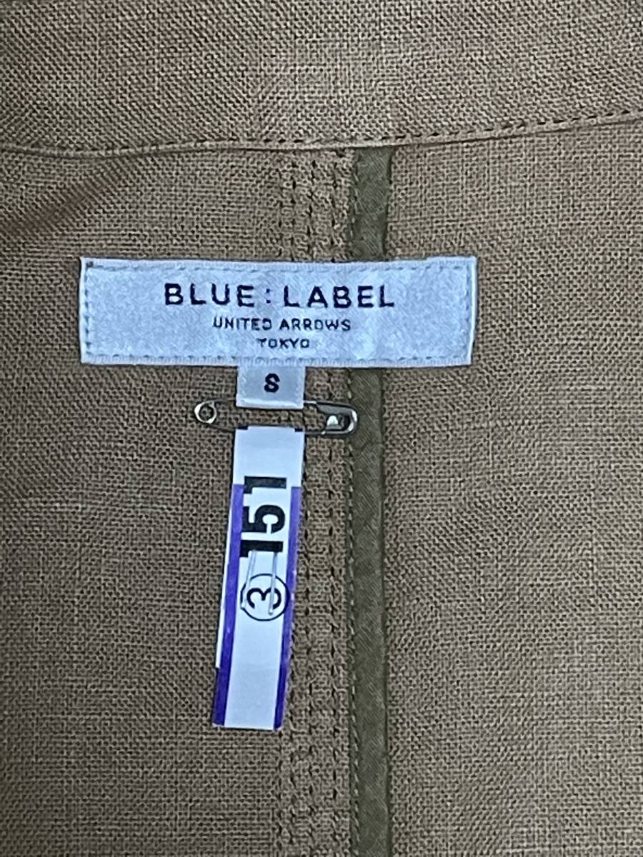 UNITED ARROWS BLUE LABEL サックコート Ｓサイズ ３Ｂ麻綿素材ジャケット ライトブラウン ユナイテッドアローズ RRL