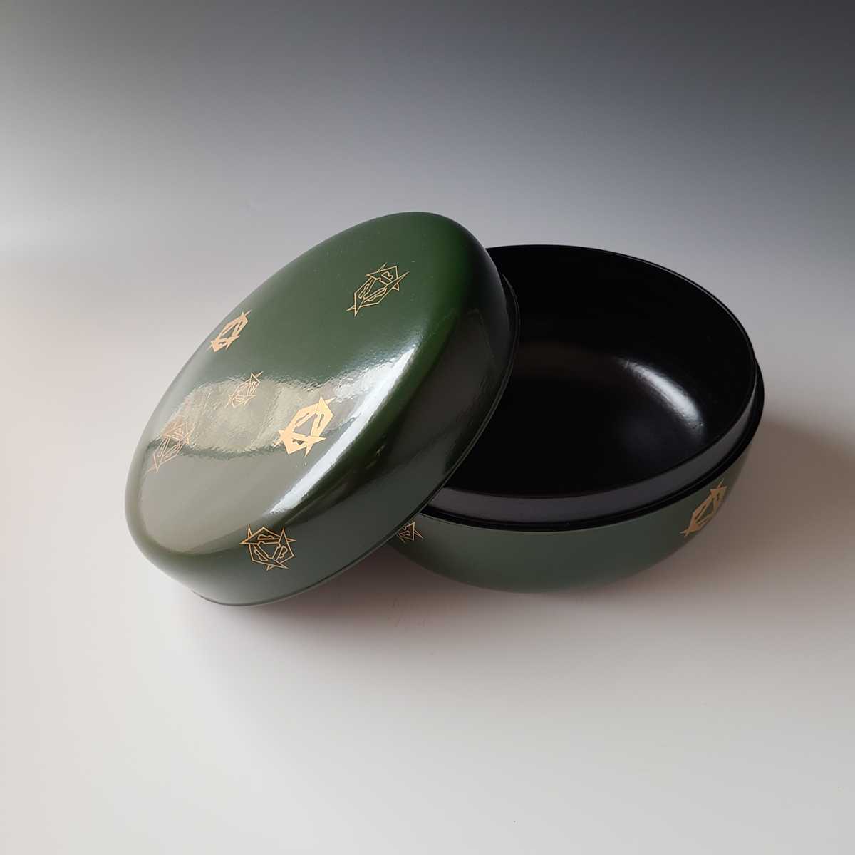 茶道具 青漆 一閑 鱗鶴蒔絵 喰籠 菓子器 川上峰春 共箱 加賀蒔絵 茶道具 青漆 一閑 鱗鶴蒔絵 喰籠 菓子器 川上峰春 共箱 加賀蒔絵