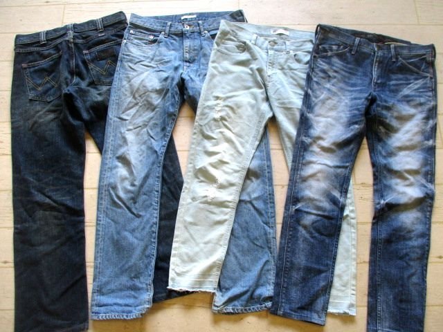 超お得✨デニム ジーンズ ジーパン まとめ売り 生地 リメイク 50枚 ...