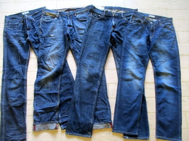 超お得✨デニム ジーンズ ジーパン まとめ売り 生地 リメイク 50枚 ...