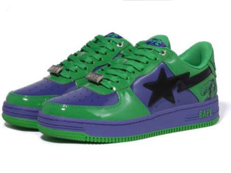 新品 A BATHING APE × MARVEL BAPE STA HULK ハルク US9.5/27.5cm