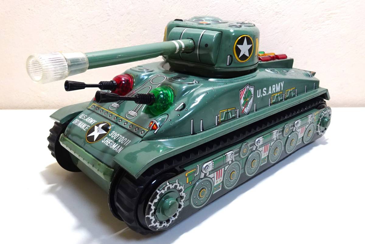 動画あり TAIYOブリキ戦車M-4 U S ARMY ORDNANCE SHERMAN 昭和レトロ 