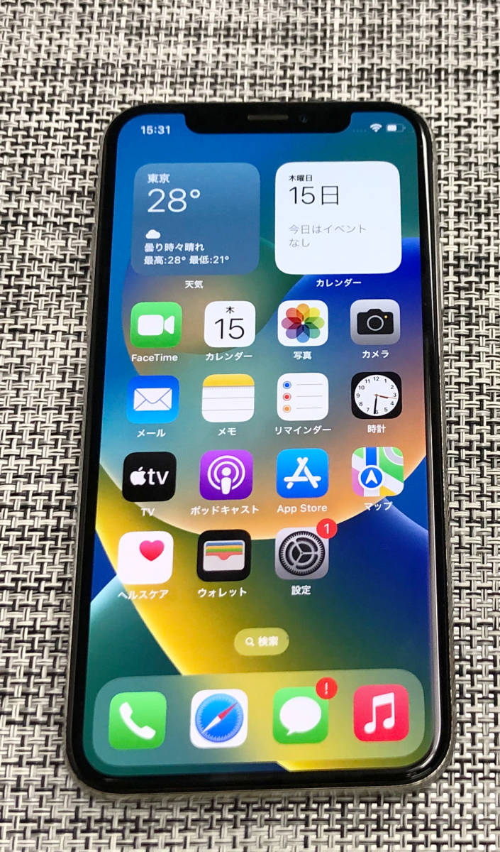 送料無料】ジャンク simロック解除済 softbank iPhoneX 64GB シルバー