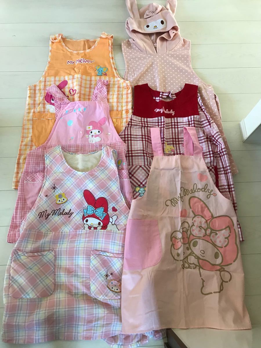 エプロンまとめ売りマイメロ 幼稚園 介護士 看護師 保育士 マイメロディ キティちゃん 保育士エプロン