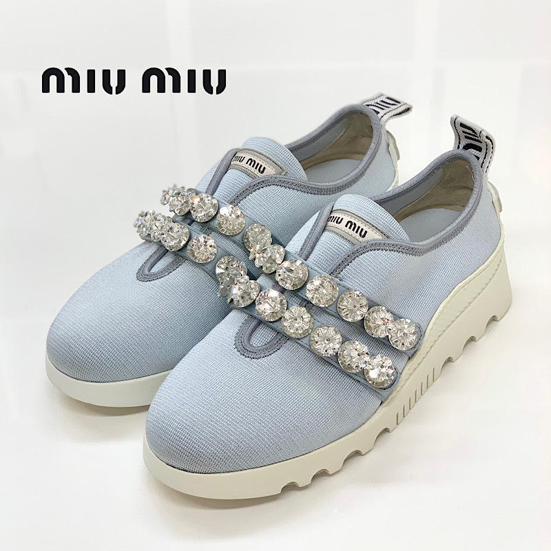 miumiu ビジューヒールスニーカー 34.5-