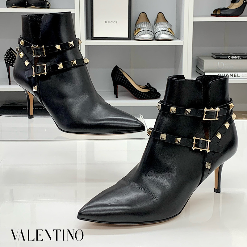 美品 Valentino レア スタッズブーツ ショートブーツ 35