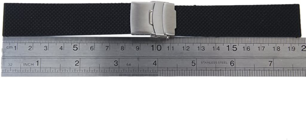 時計バンド 交換ベルトシリコーンゴム 腕時計ストラップ 防水 22mm (ブラック);HP0288;_画像6