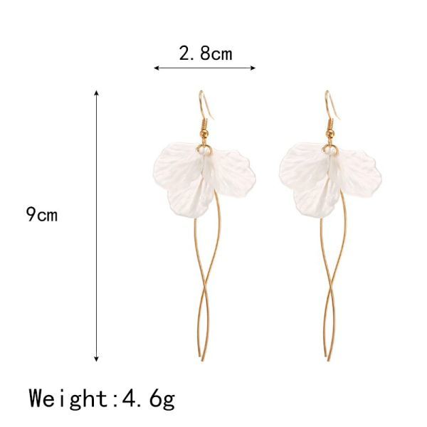 ピアス シルバー 花 フラワー ツイスト 白 レディース 韓国 ホワイト はな 花びら s字 金属 ワイヤー かわいい 透明 アクリル #C66-5|PayPayフリマ